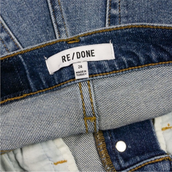 RE/DONE 90s High Rise Ankle Crop Jeans Mid 70s Wash - Picture 5 of 8